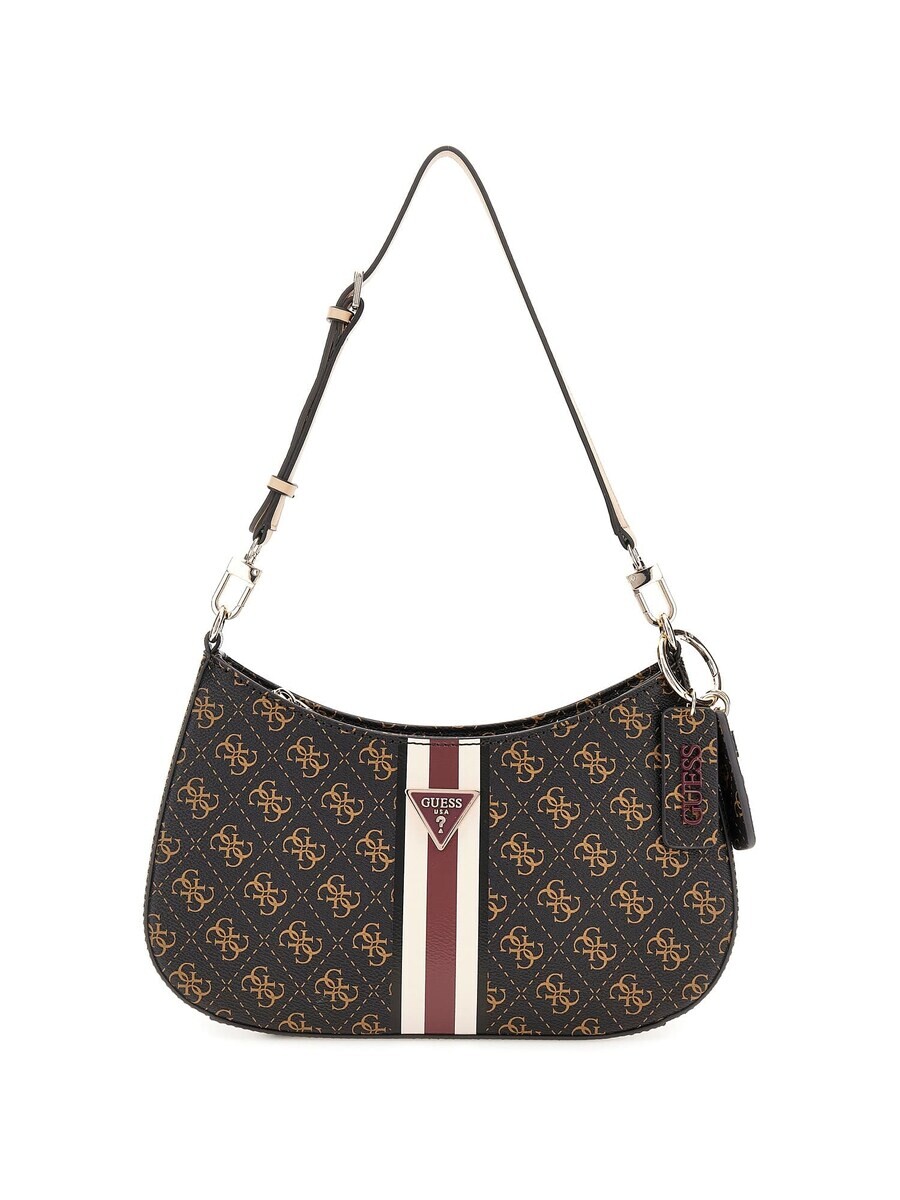 

Сумка через плечо GUESS Shoulder Noelle 4G, коричневый