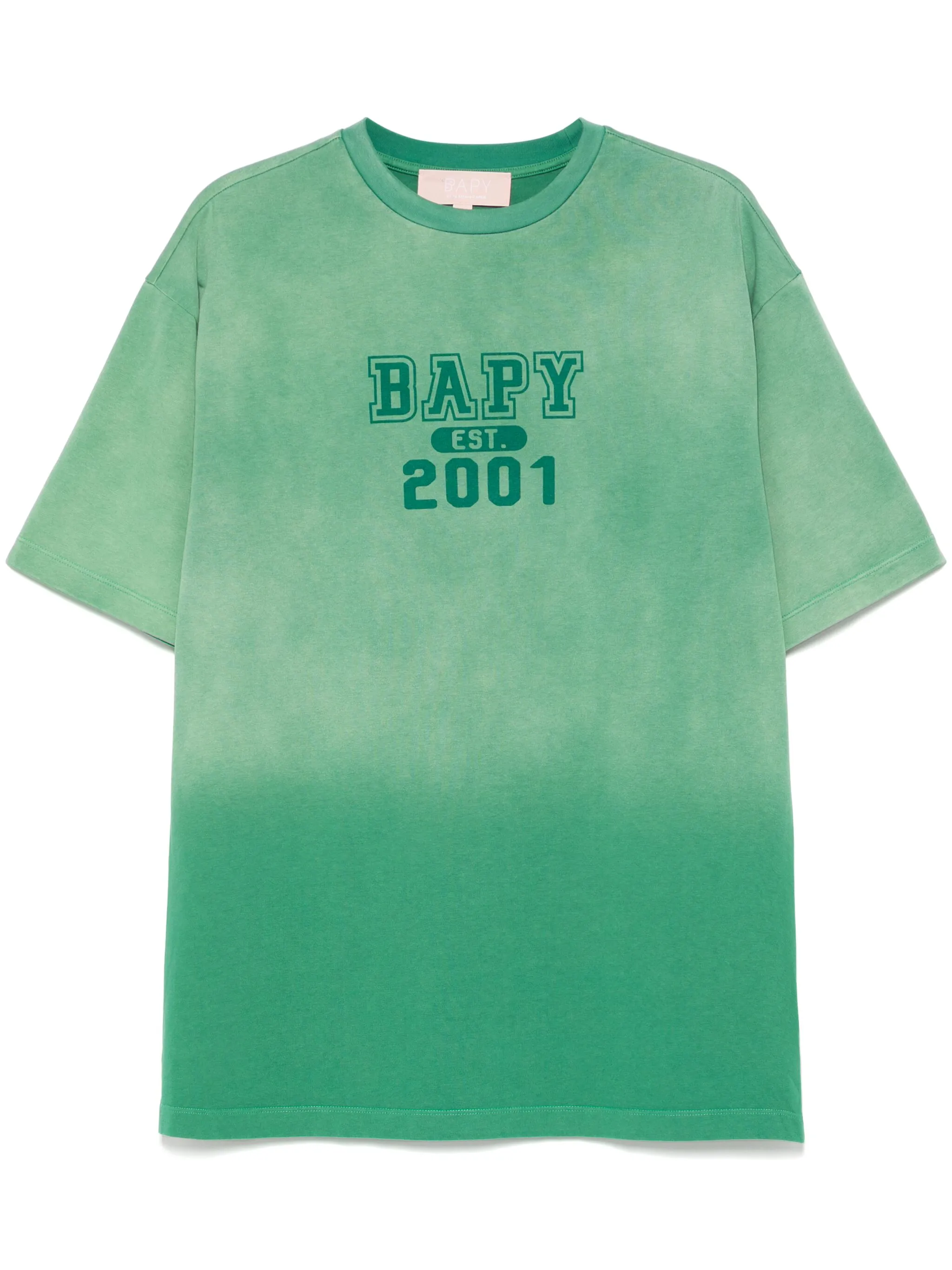 

Футболка с эффектом потертости Bapy By A Bathing Ape, зеленый