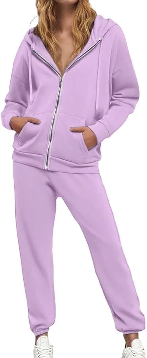 Женский спортивный костюм из худи и брюк, Dark Purple
