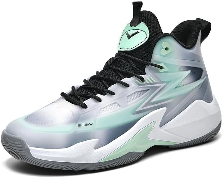 

Мужские баскетбольные кроссовки дышащие, легкие, удобные, с нескользящей подошвой, на шнуровке, для спорта, тренировок и ходьбы Generic, зеленый