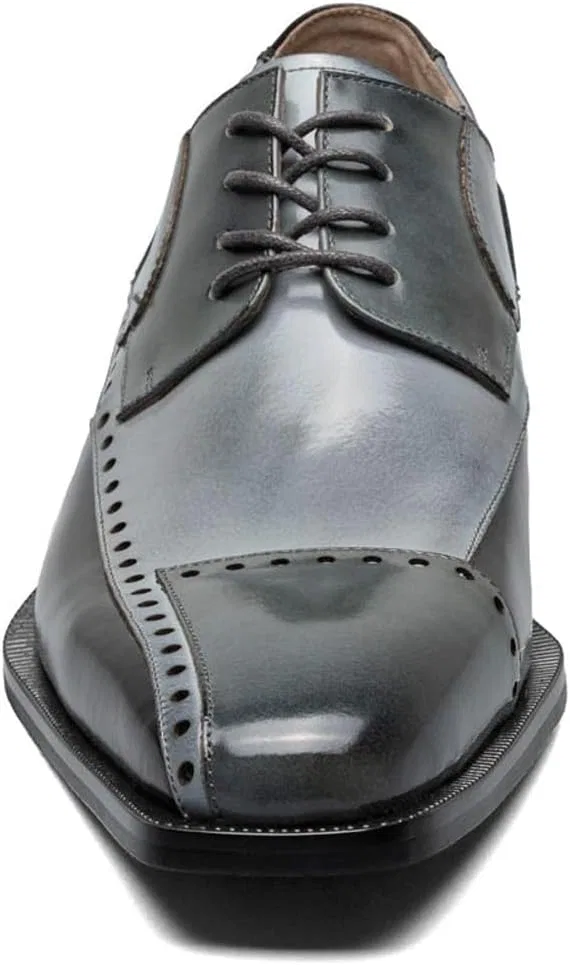 Мужские оксфорды Stacy Adams Plaza Toe Cap Oxford, Black Grey — фото 4