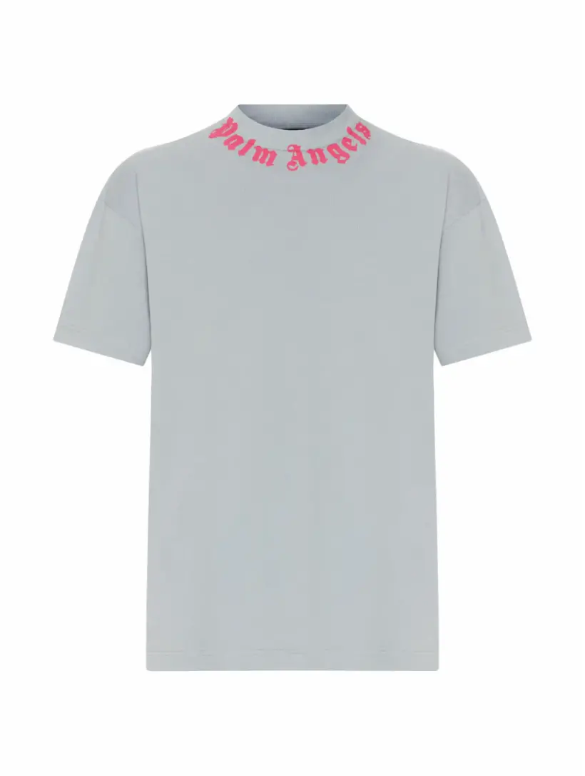 

Хлопковая футболка с логотипом Palm Angels, синий