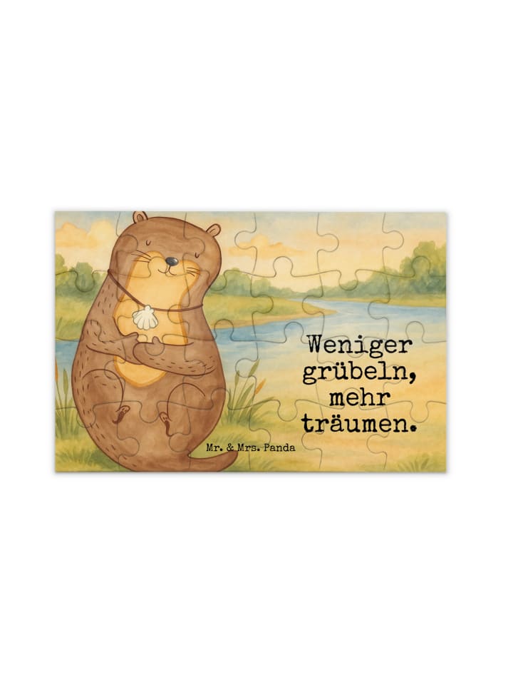 

Mr. & Mrs. Panda Дизайн панциря выдры в виде пазла с надписью белого цвета