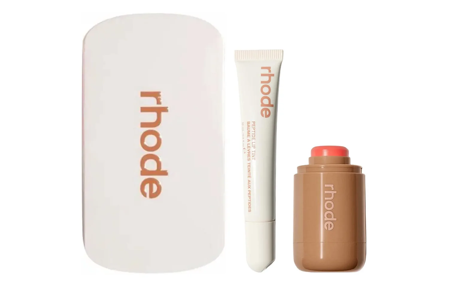 RHODE Набор для макияжа Hayley Hydrating Plumping Lip Stain Blush, Two-Piece Set C