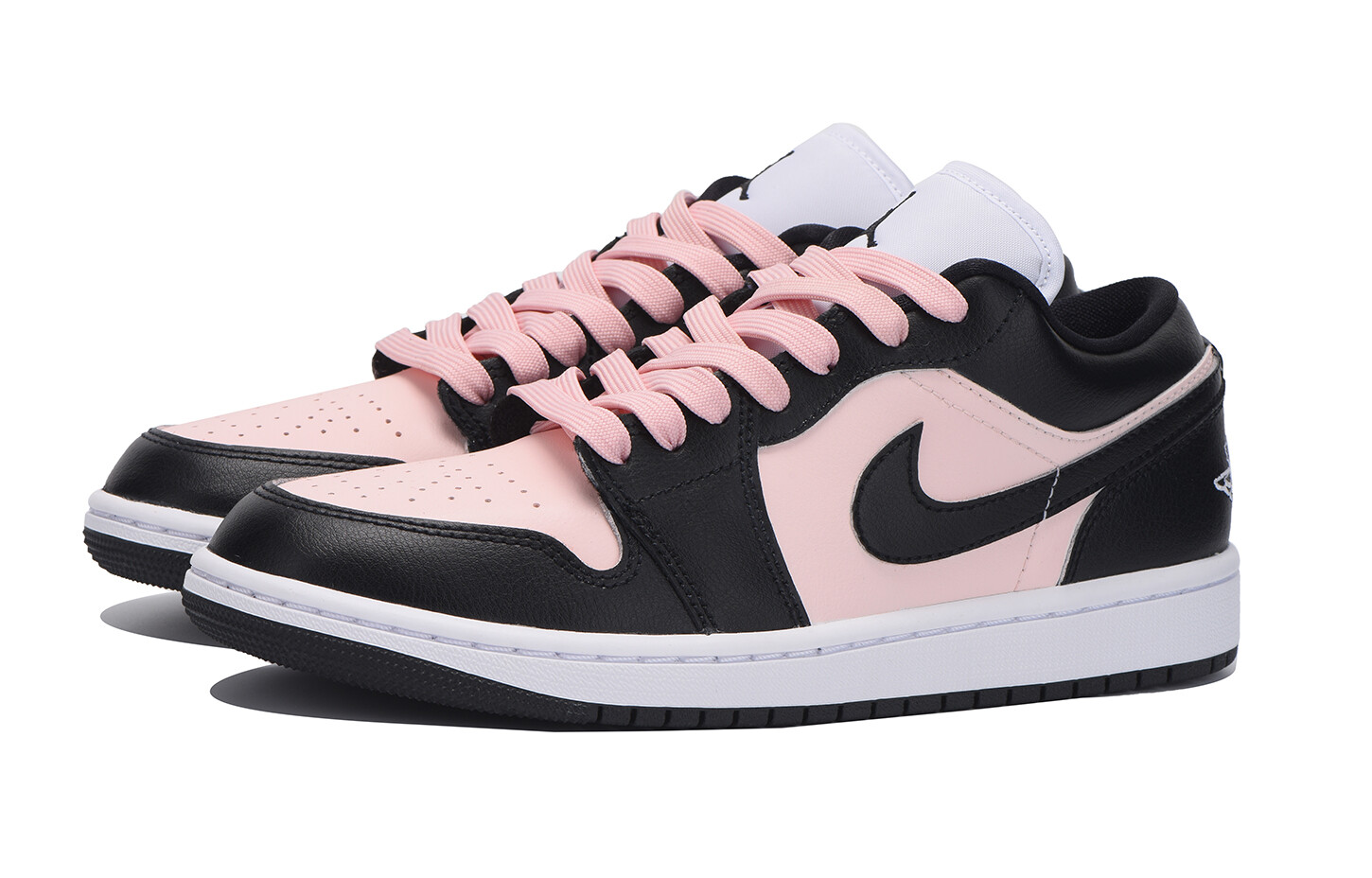 Jordan Air Jordan 1 винтажные баскетбольные кроссовки женские, Black/Pink — фото 4