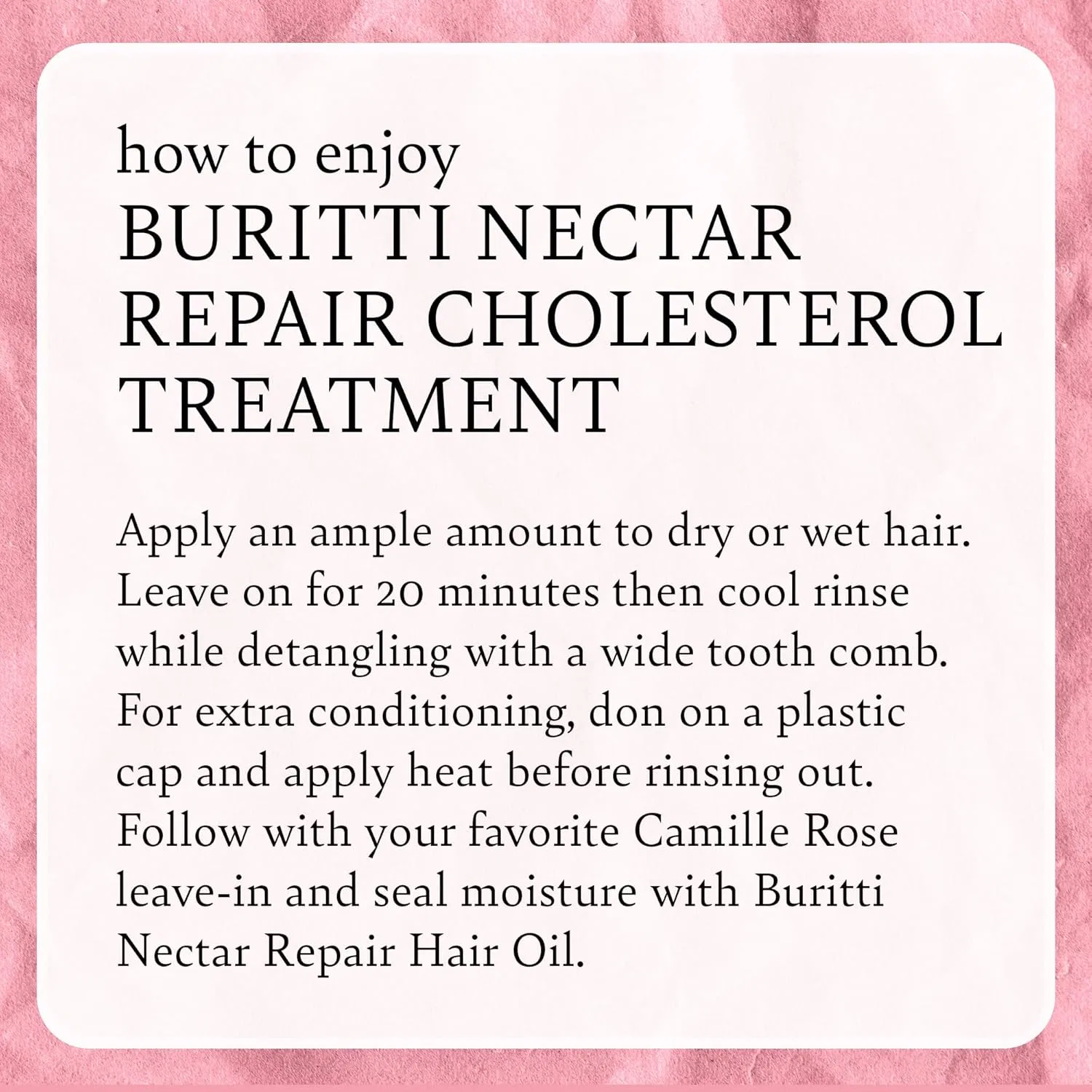 Восстанавливающее средство Camille Rose Buriti Nectar Repair Cholesterol Treatment, 237 мл Camille Rose — фото 4