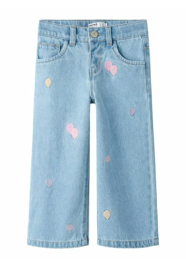 Джинсы с широкими штанинами, свободного кроя Name It, Medium Blue Denim — фото 3