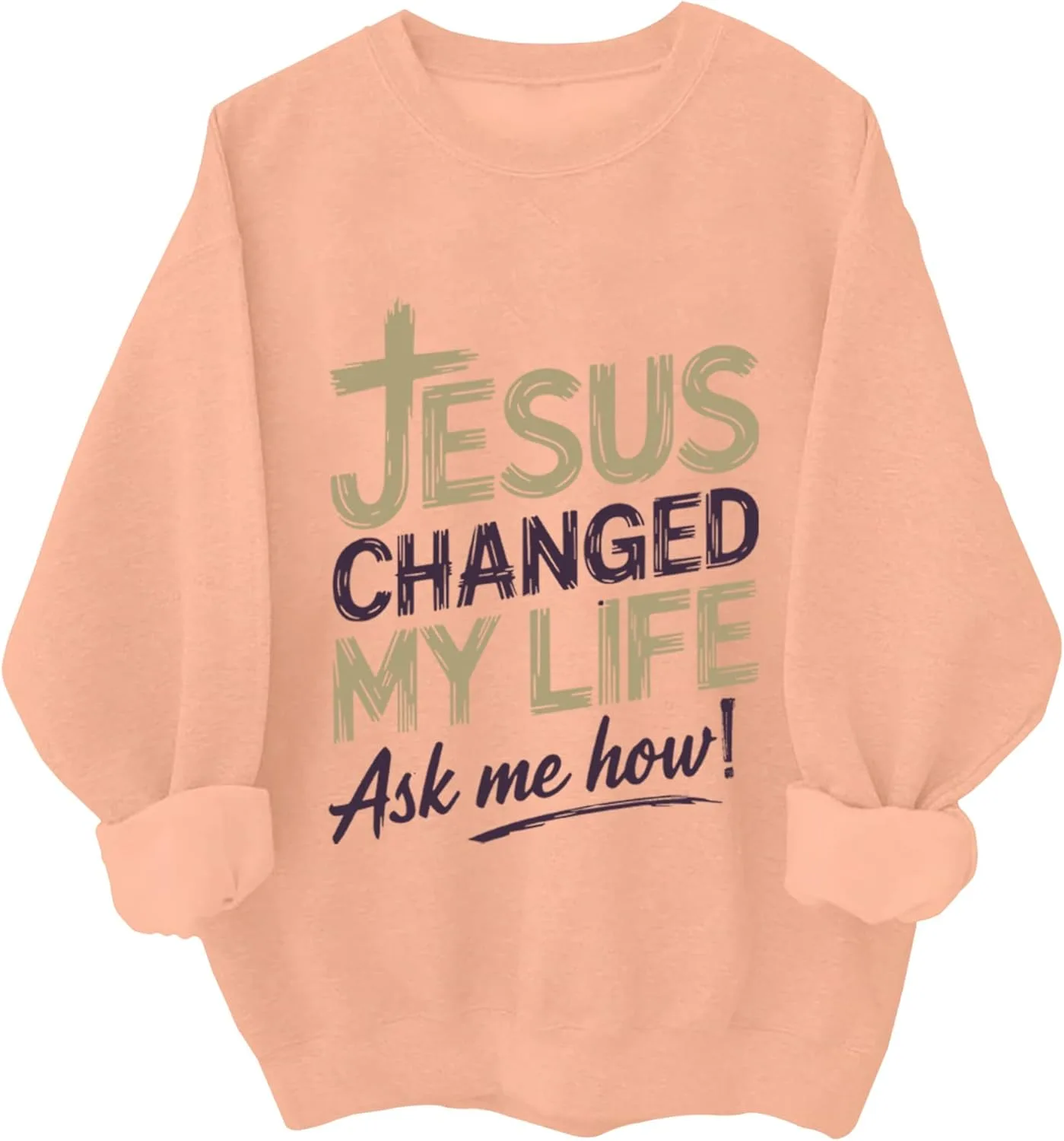 

Толстовка Jesus Changed My Life с длинным рукавом для женщин и мужчин Relliot