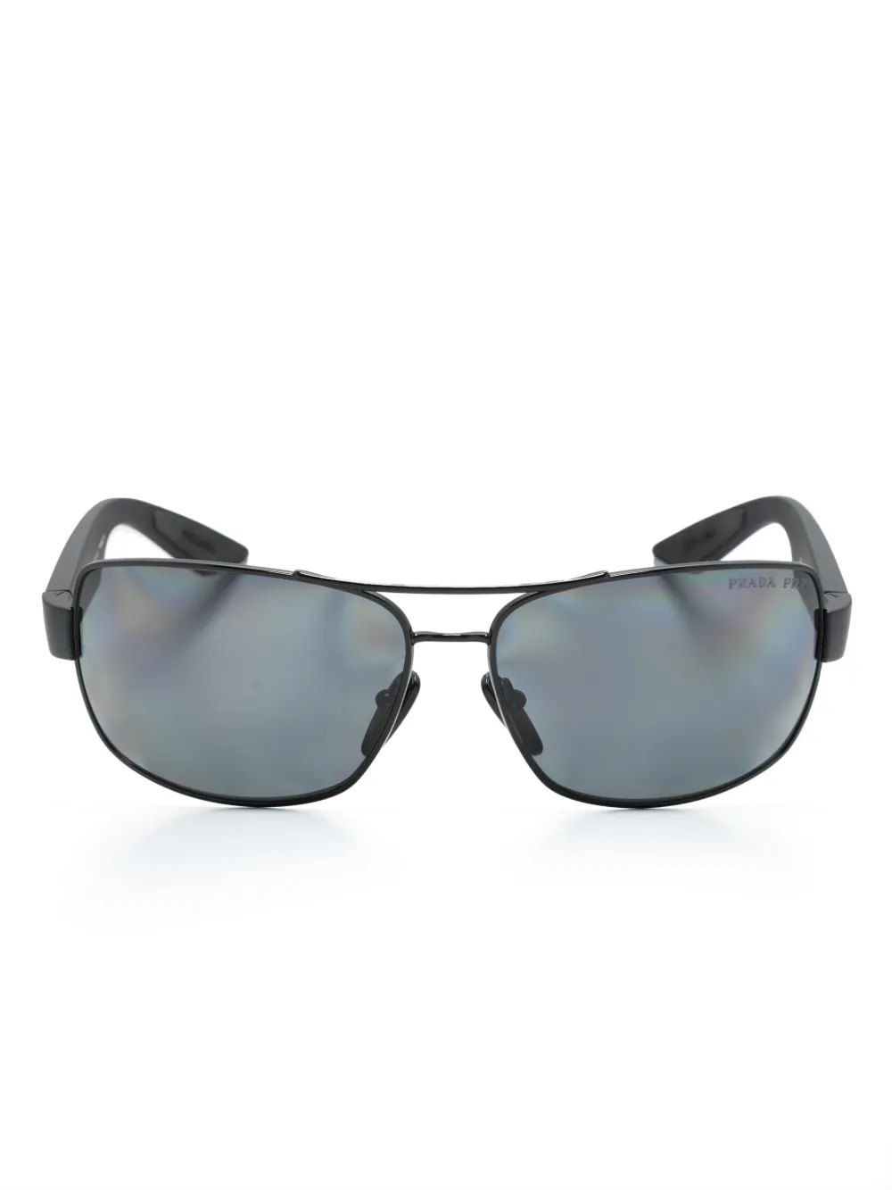 

Солнцезащитные очки в прямоугольной оправе с логотипом Prada Eyewear, черный