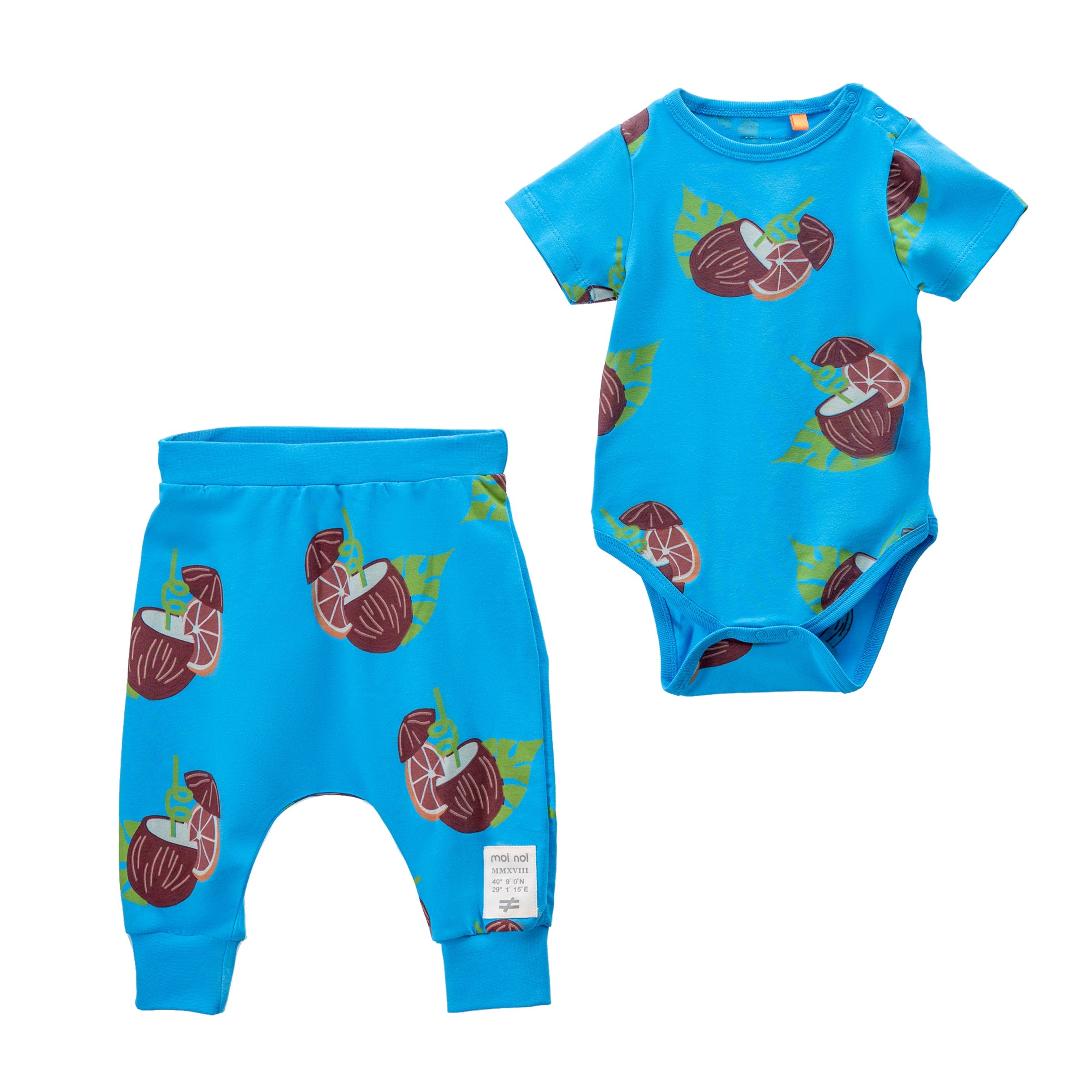 

Голубой комбинезон с принтом "Кокос" Moi noi