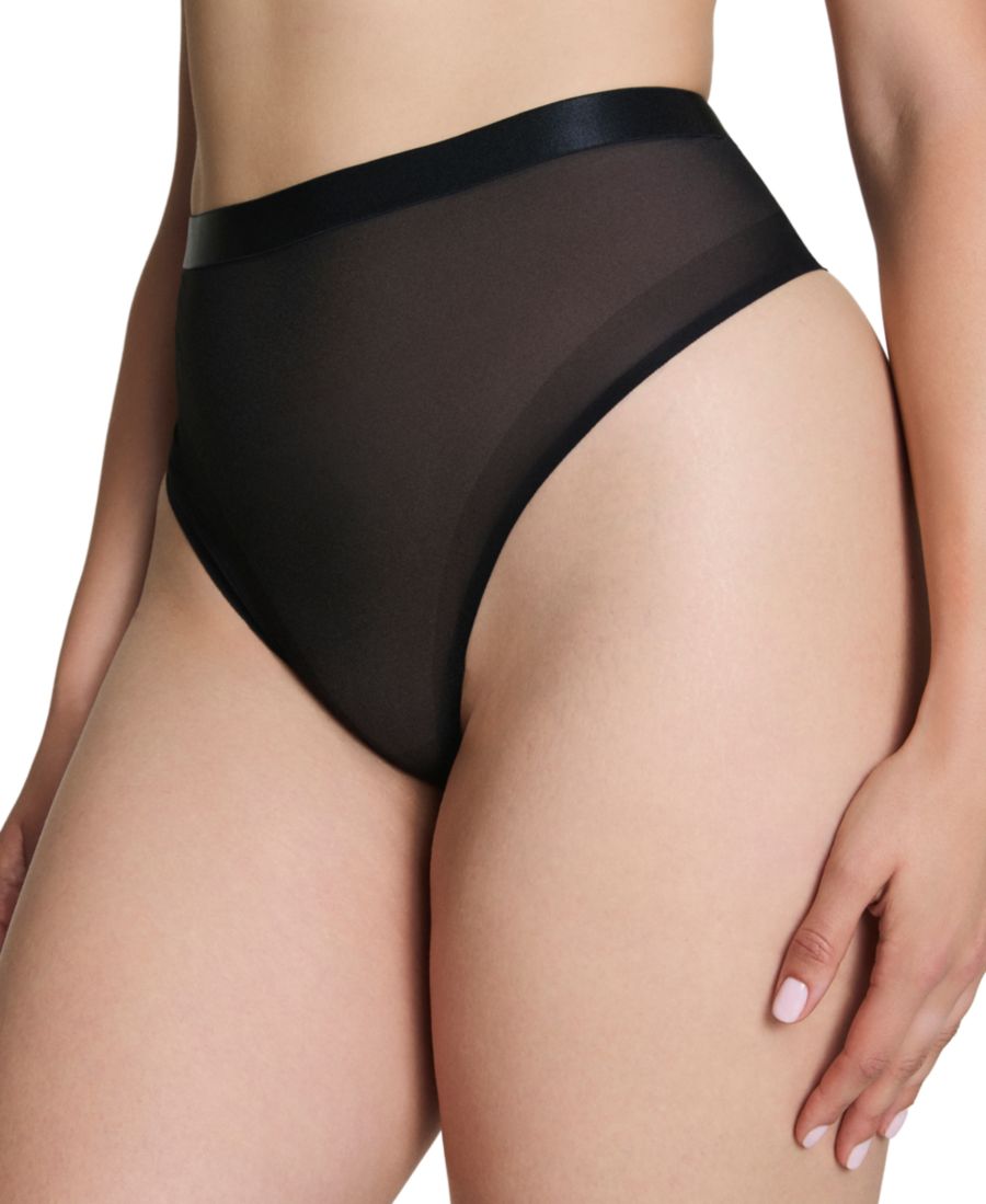 

Женские полупрозрачные корректирующие трусики-стринги 10574R SPANX, Very Black