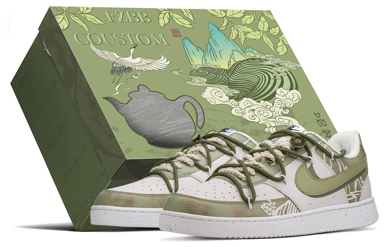

Мужские кроссовки для скейтбординга Nike Court Vision 1, Beige/Green