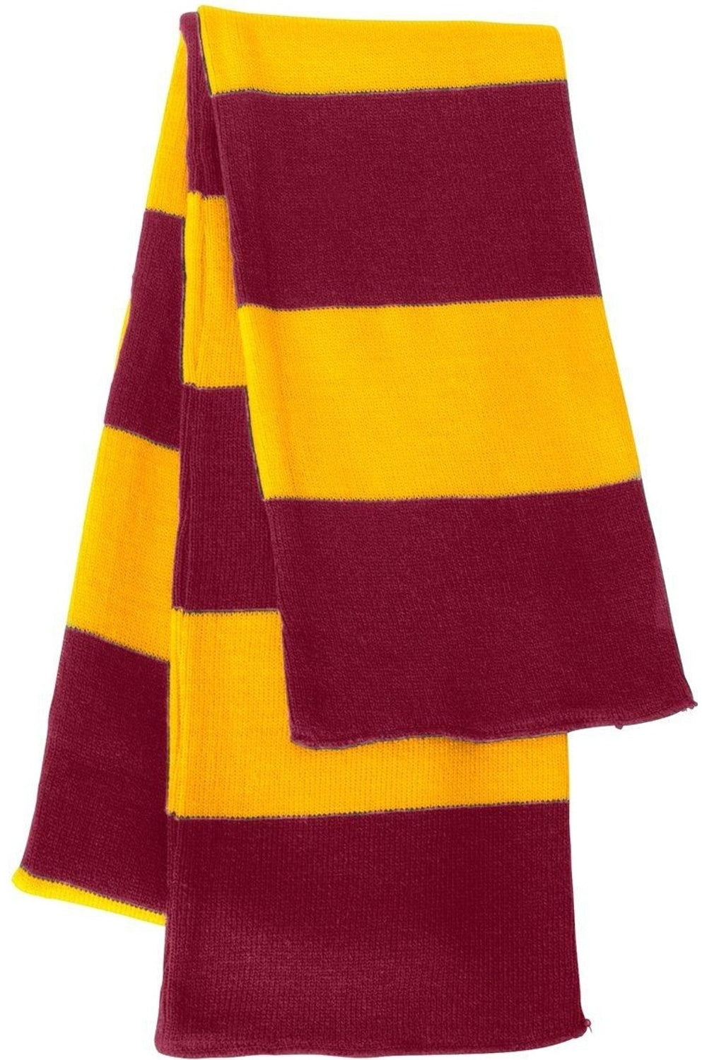 

Вязаный шарф в полоску в стиле регби Sportsman, цвет cardinal/ gold