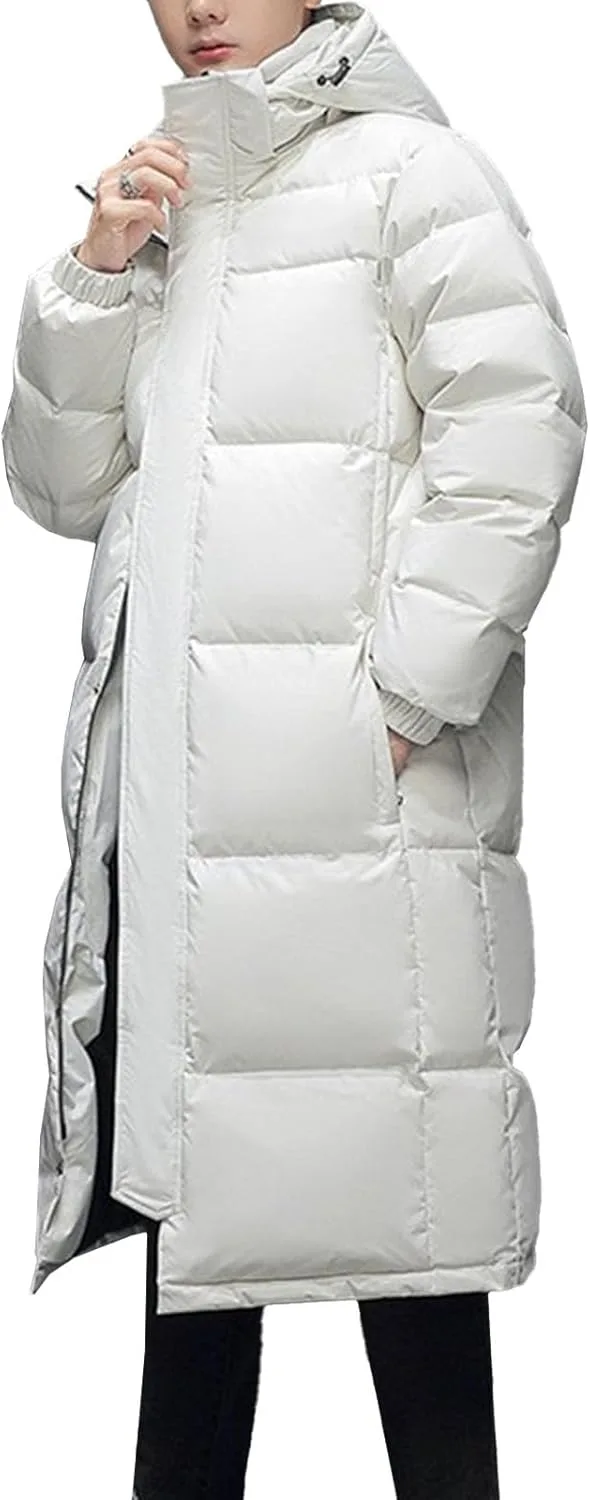 Мужская зимняя куртка длинная пуховик Waterproof Ski Parka утепленная верхняя одежда с капюшоном для катания на лыжах Generic, белый — фото 2
