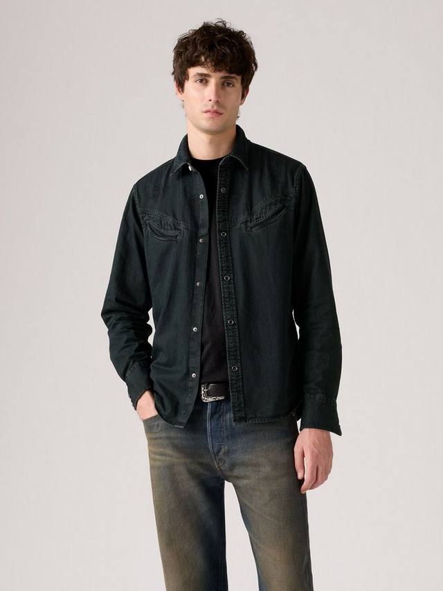 

Улыбка хлопковая рубашка с длинными рукавами и воротником Levi's