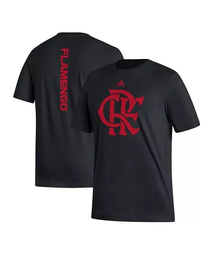 

Мужская черная футболка CR Flamengo с вертикальной спиной Adidas, черный