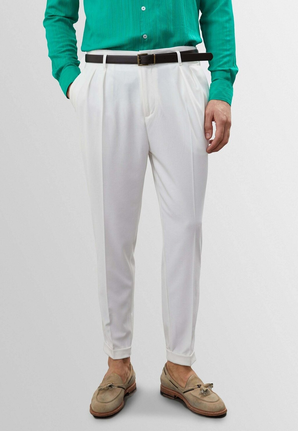 

Брюки High Waist And Belted Antioch, цвет ecru