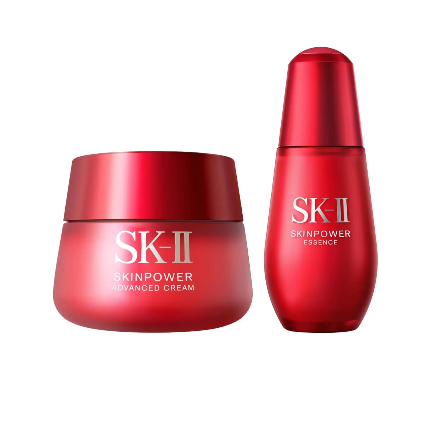 SK-II SKINPOWER дуэт: увлажняющий крем для лица против морщин и для упругости кожи (80 мл) и эссенция для увлажнения, сужения пор и упругости (50 мл), White