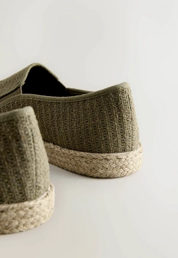 Текстурированные эспадрильи классического кроя Next, Khaki/Green — фото 4