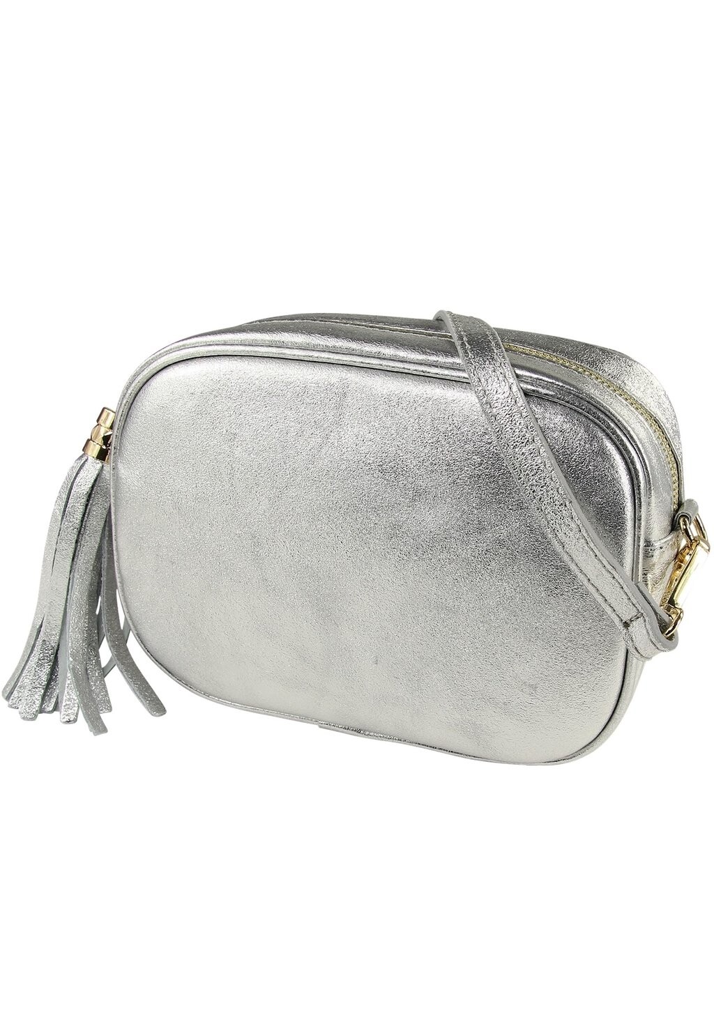 

Сумка через плечо Drachenleder, цвет silber metallic