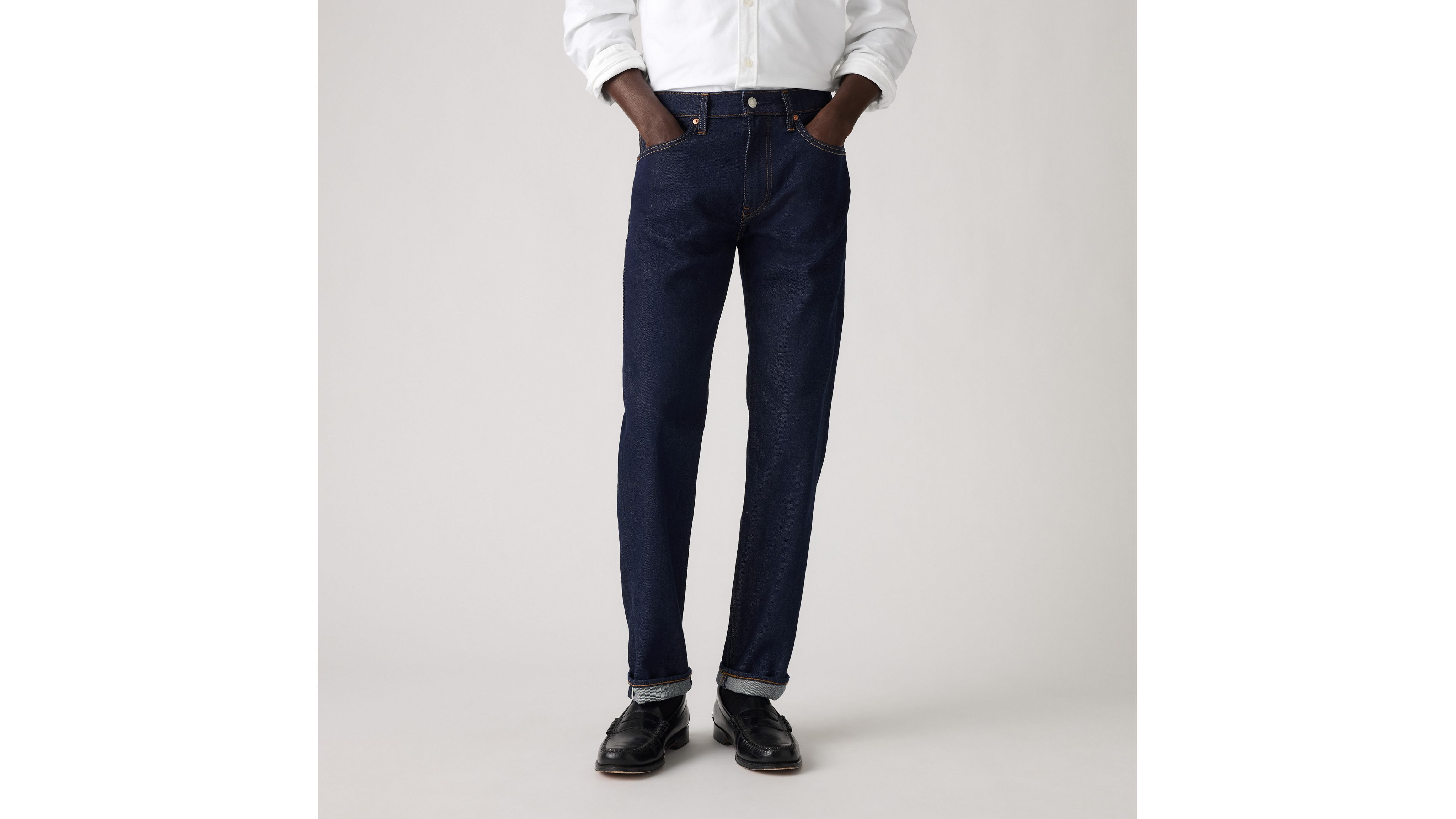 Мужские джинсы 502 Taper Fit Selvedge Levi's, Don't Be So Rigid - Dark Wash — фото 2