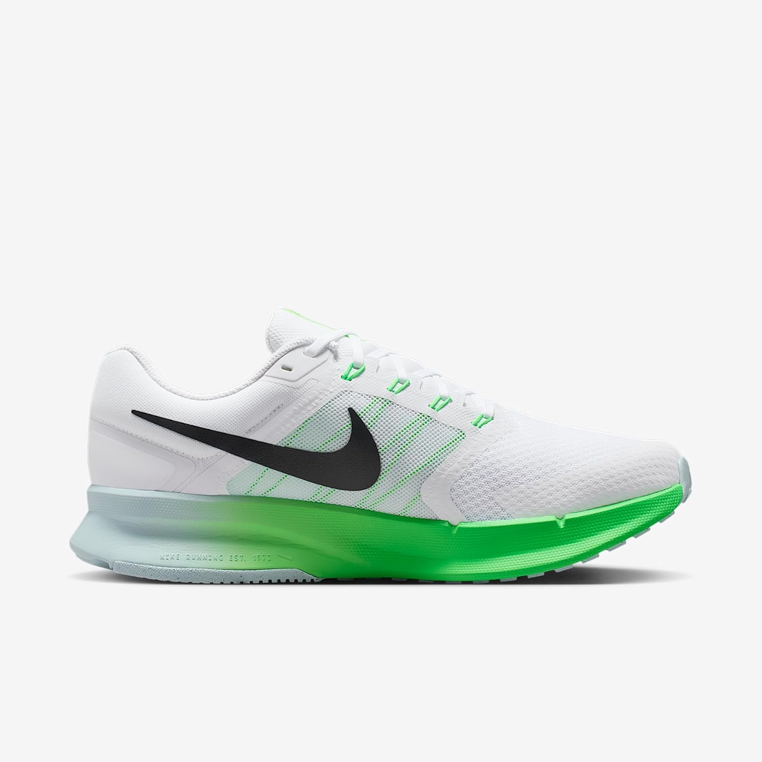 Мужские кроссовки для бега по шоссе Nike Run Swift 3, белый/черный/синий — фото 3