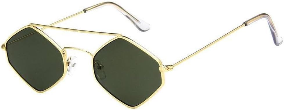 

Винтажные солнцезащитные очки из сплава 2027 года для женщин, модные, в маленькой металлической оправе, с двойной перемычкой, стильные солнцезащитные очки для женщин MTZJH, One Color