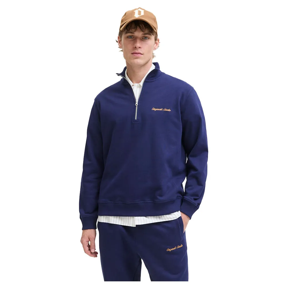 

Толстовка Jack & Jones Norrebro Emb half zip, синий