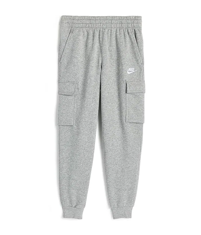 Штаны карго Nike Kids Club Fleece LBR, Dark Grey Heather/Base Grey/White