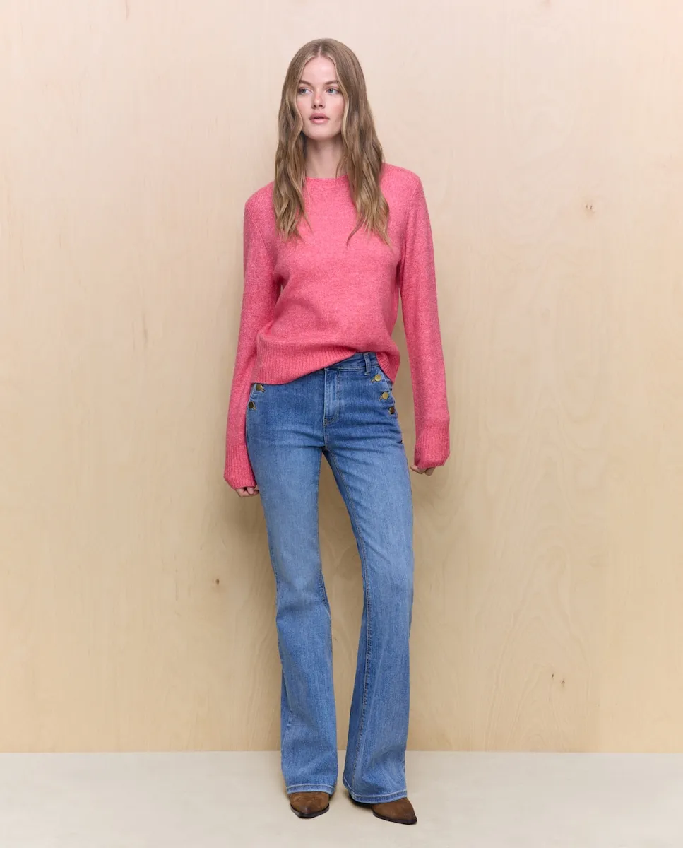 

Женский свитер мягкой вязки с круглым вырезом Easy Wear, фуксия