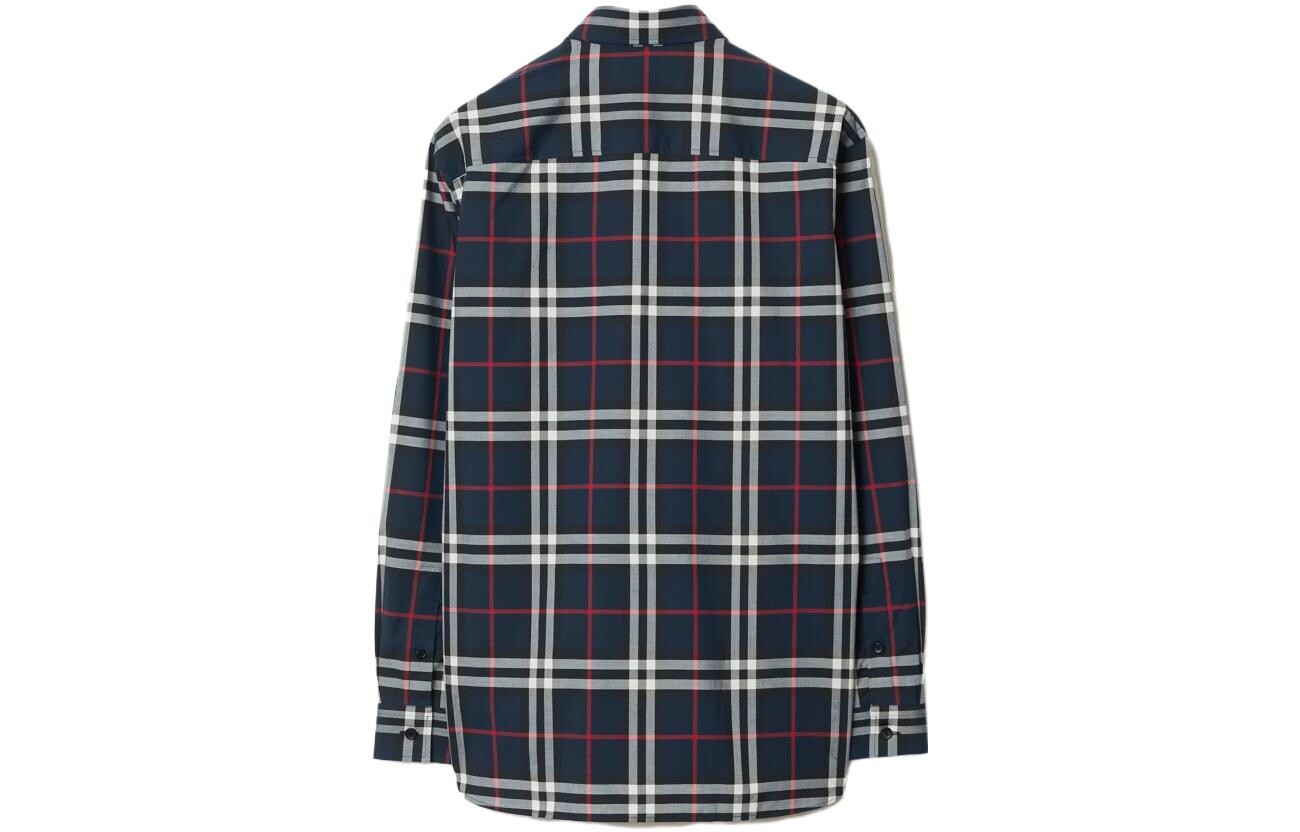 Рубашка мужская Burberry, темно-синий, синий — фото 2