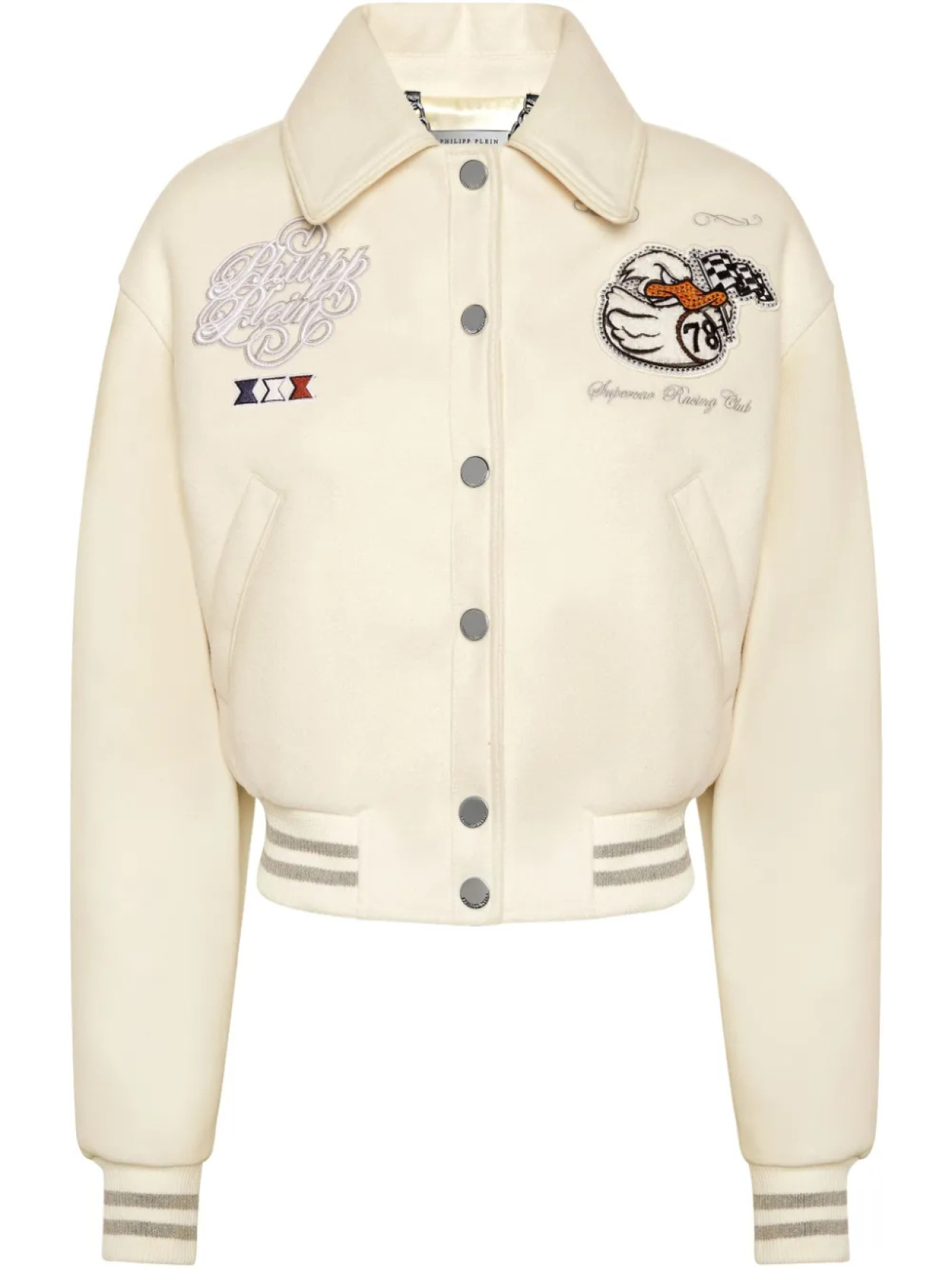 

Куртка-бомбер Philipp Plein College PP Duck, белый