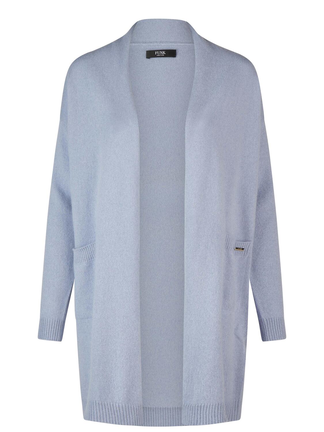 

Funk since 1776 Кардиган 'Kaschmir' из кашемира в пастельно-голубом цвете