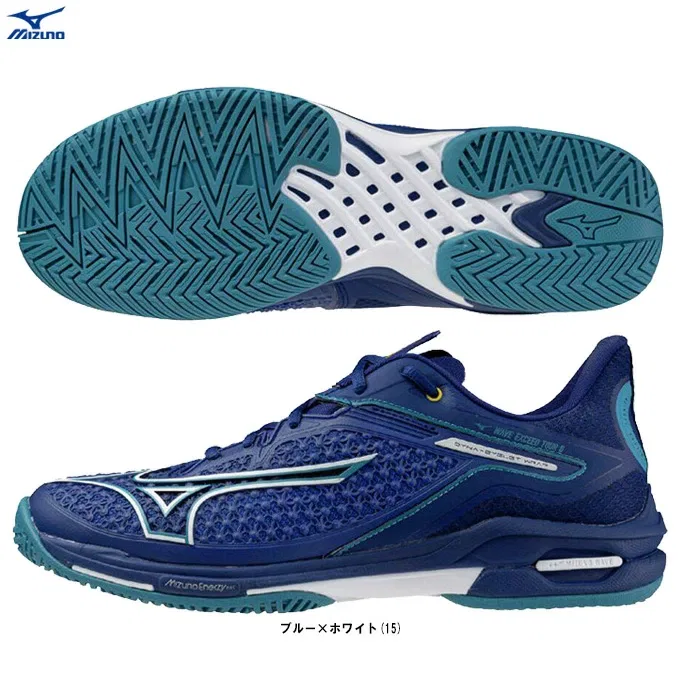 Унисекс теннисные кроссовки «Wave Exceed Tour 6 AC» от Mizuno, Blue X White (15)