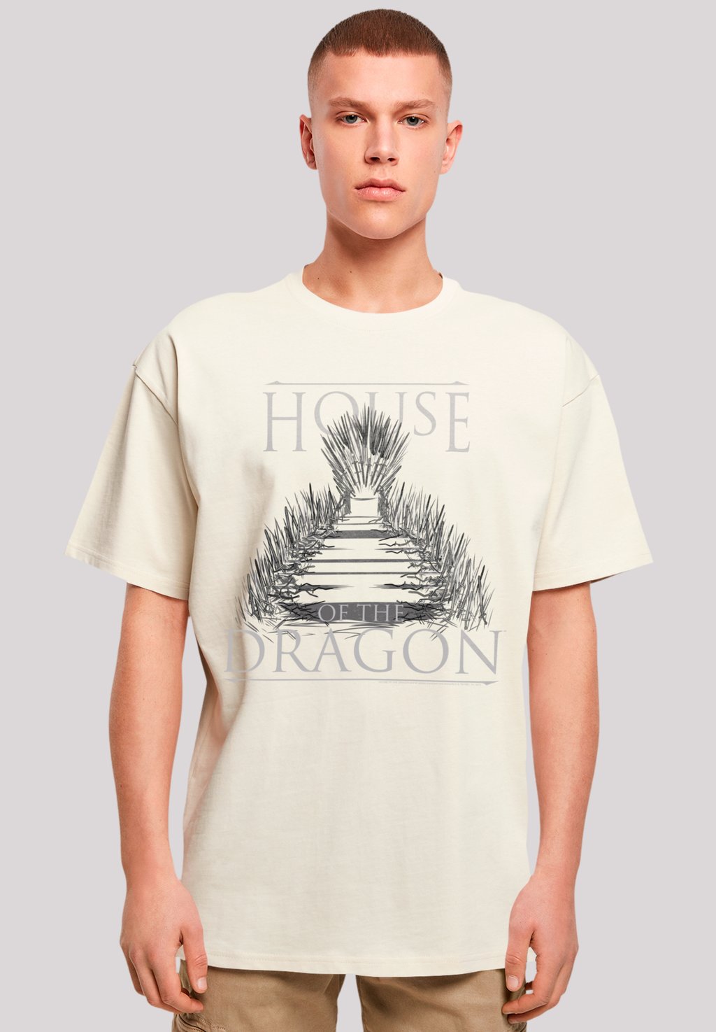

Футболка с принтом HOUSE OF THE DRAGON THRONE F4NT4STIC, песочный