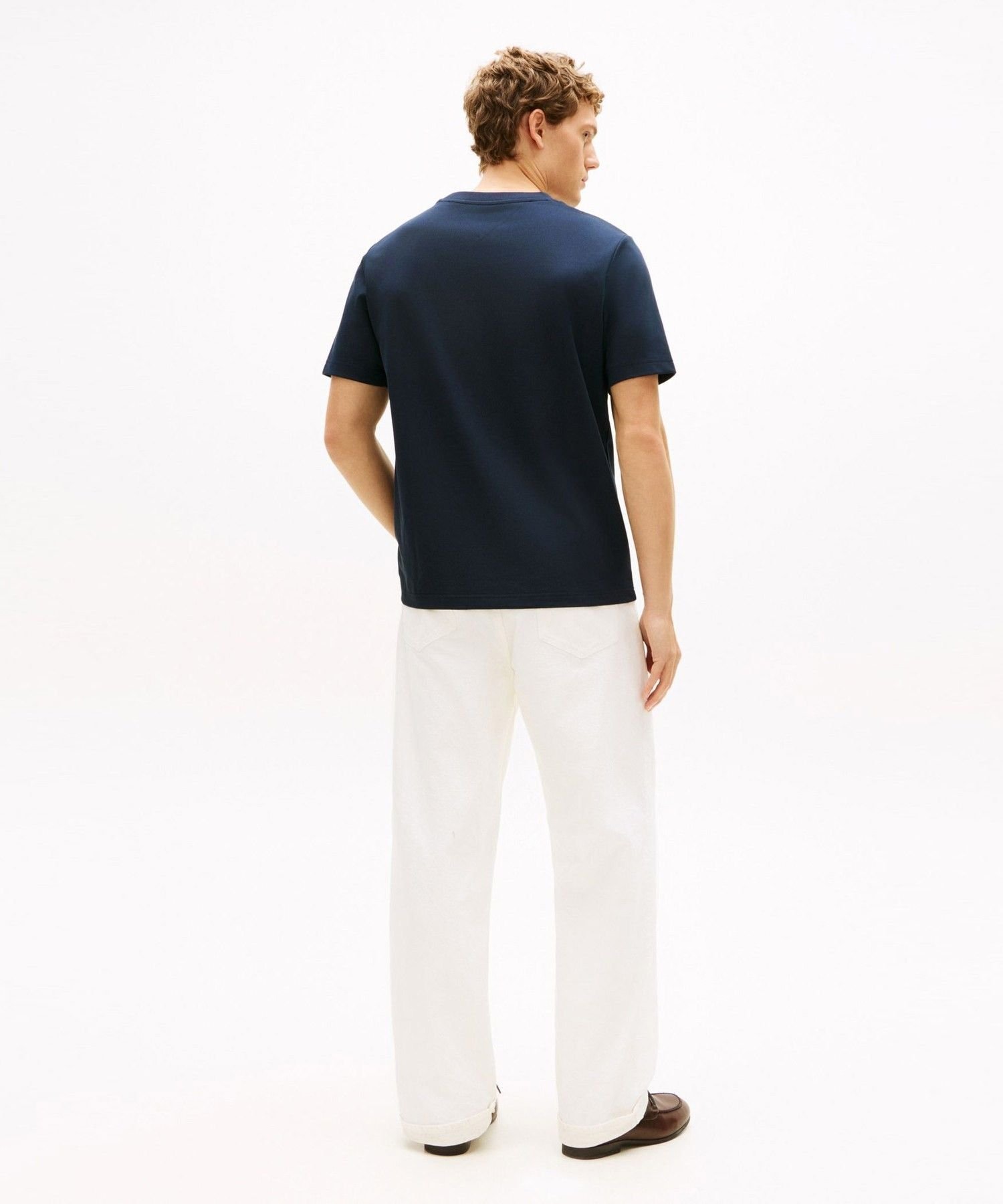 Футболка с графическим принтом Icon Piqué Interlock Tommy Hilfiger, Navy DW5 — фото 4