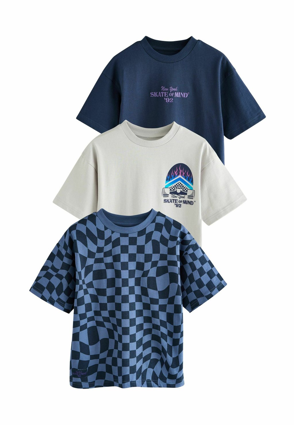 

Футболка с принтом SHORT SLEEVE GRAPHIC 3 PACK STANDARD Next, синий