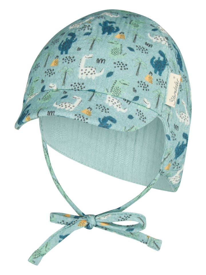 

Sterntaler Бейсболка с защитой шеи, с изображением динозавров, светло-бирюзового цвета