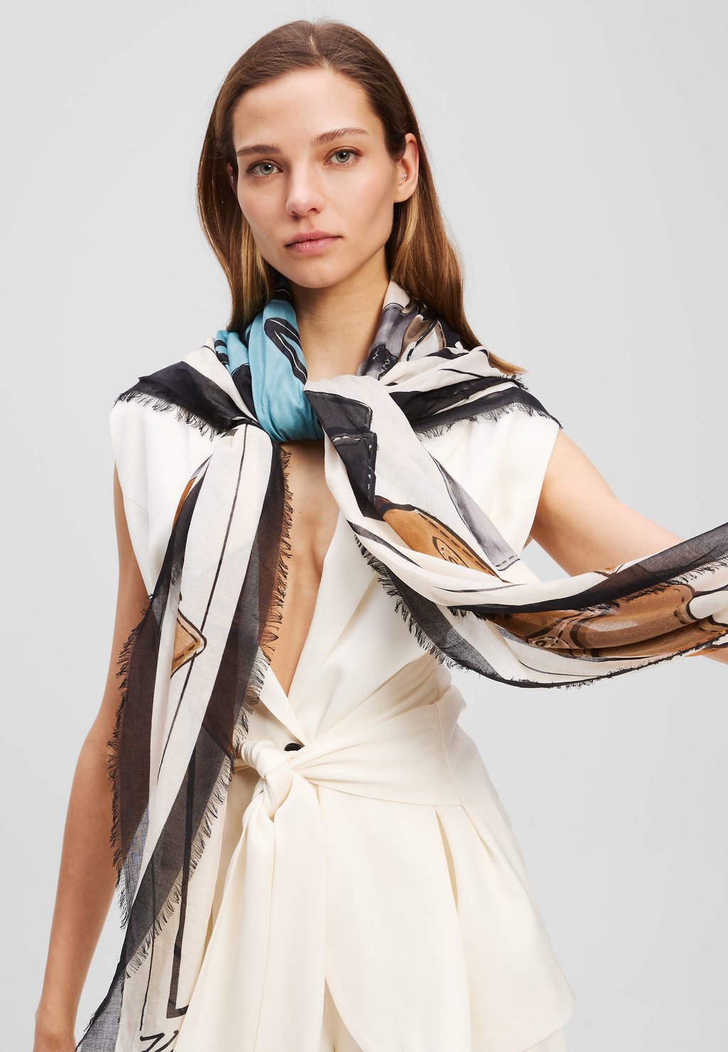 

Шарф SIGNATURE BAGS SCARF KARL LAGERFELD, мультиколор