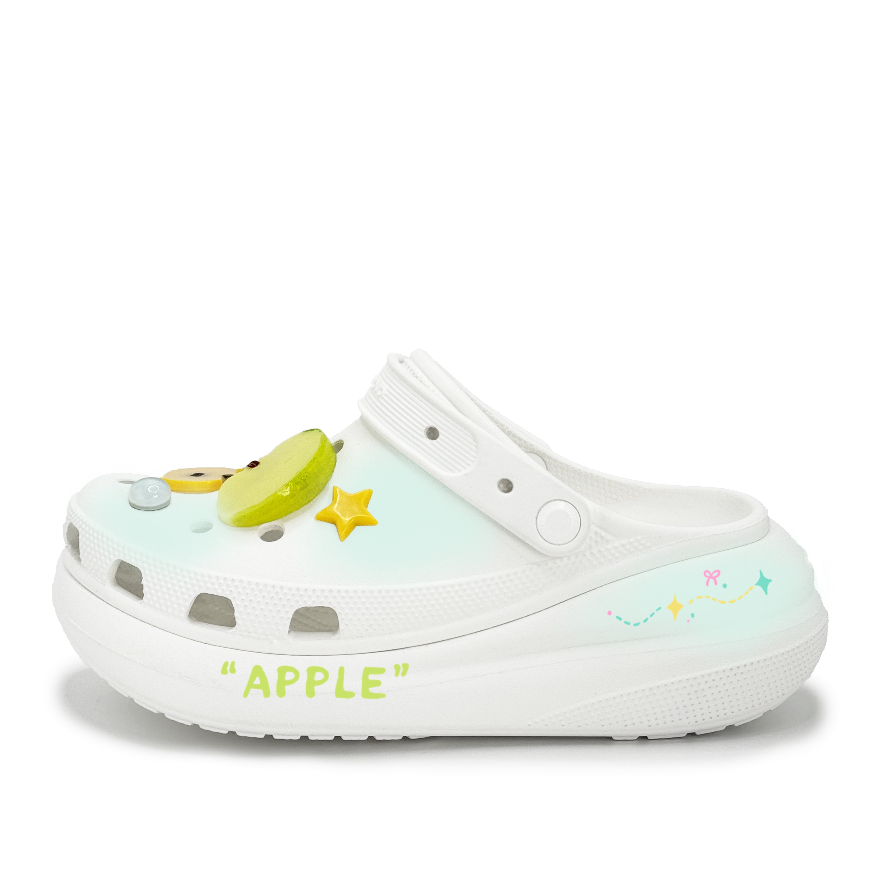 Crocs Женские светло-голубые сабо Crush Clog Rock Sugar Apple