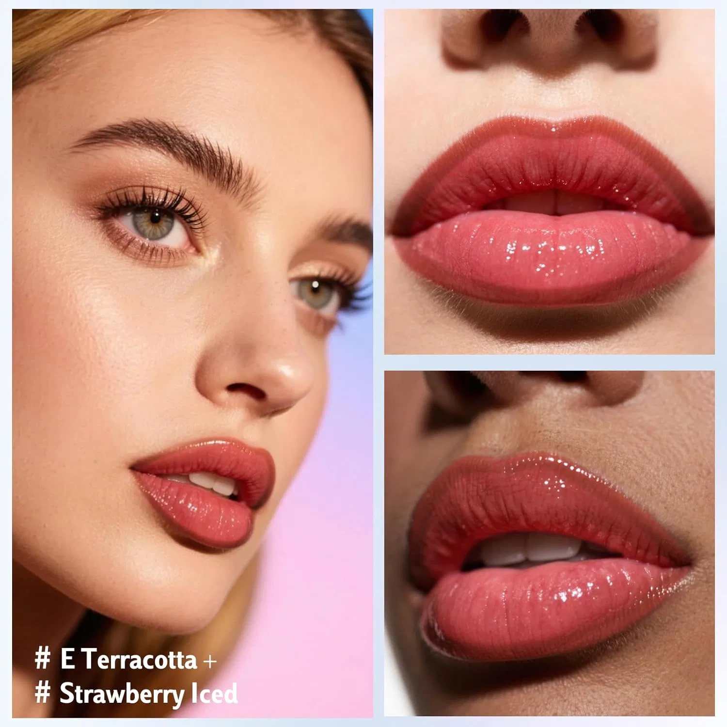Набор для губ KIMUSE: тинт-пленка и масло для губ Kimuse, E Terracotta + Strawberry Iced — фото 4