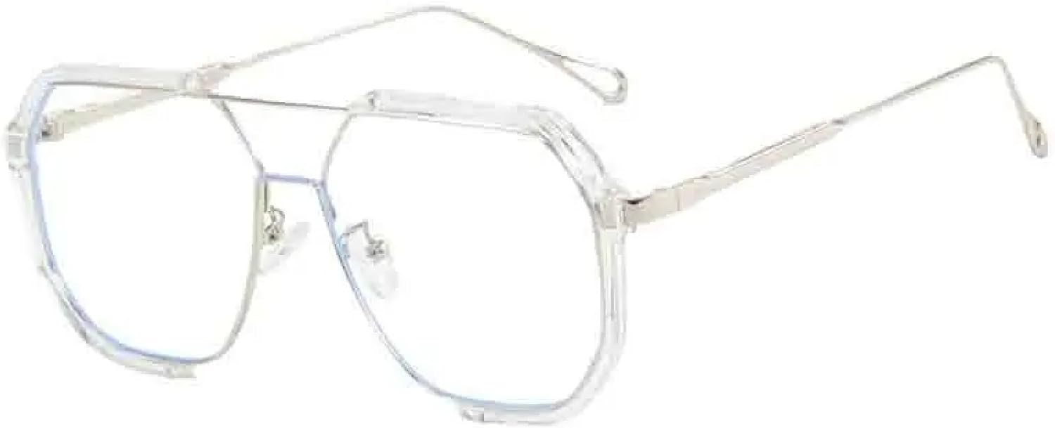 

Большие солнцезащитные очки для женщин, уникальные цельные модные солнцезащитные очки класса люкс для мужчин, очки для путешествий, металлические очки с защитой от УФ-излучения UV400 TKKTLLT, Silver Clear