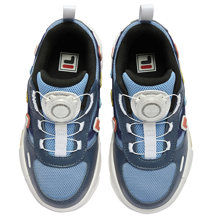Детские тренировочные кроссовки BOA для дошкольников FILA KIDS, синий/белый — фото 4