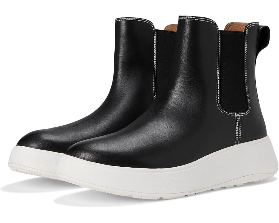 

Ботинки FitFlop F-Mode Contrast-Stitch Flatform Chelsea Boots, черный