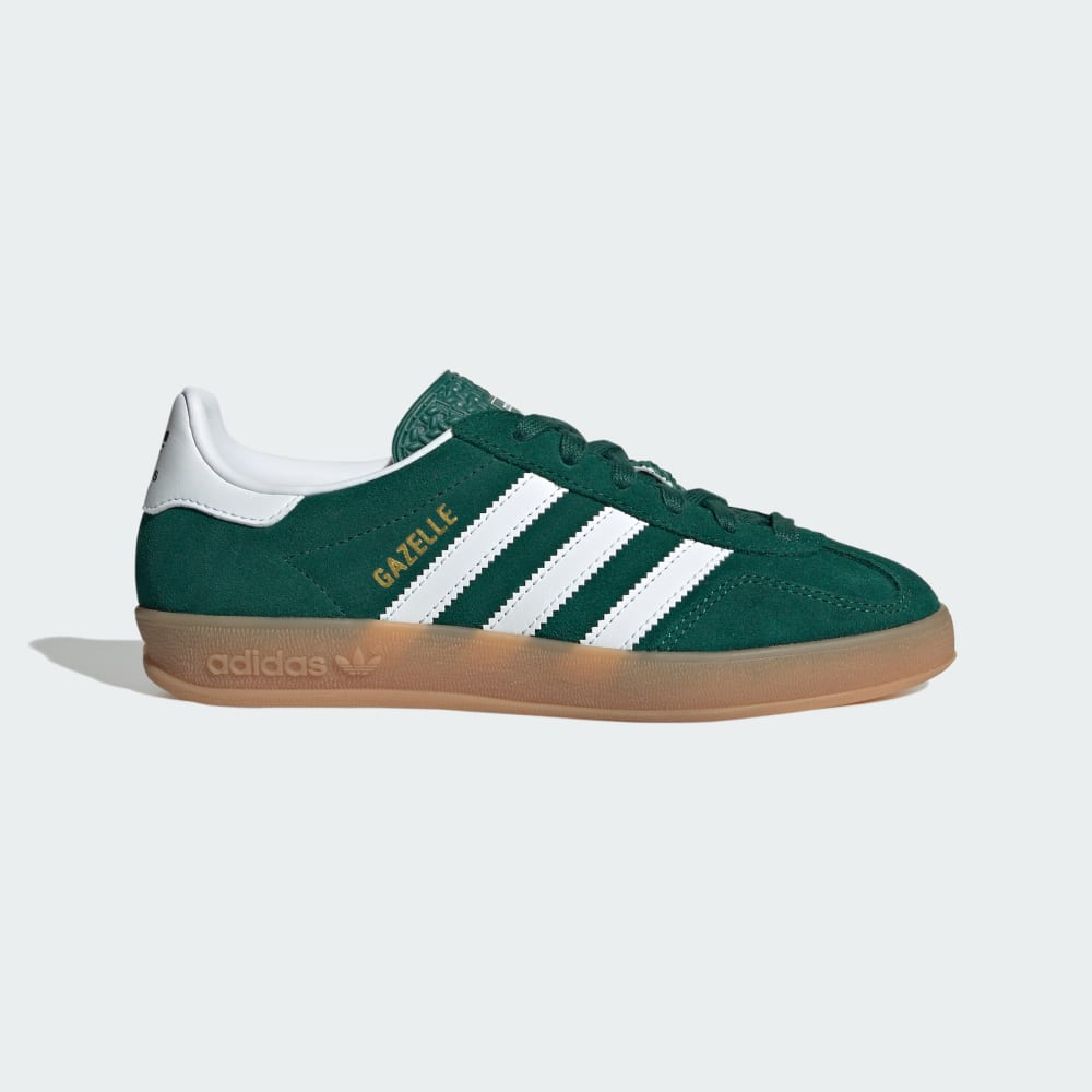 

Кроссовки Adidas Gazelle Indoor Shoes Kids, цвет Collegiate Green/Cloud White/Gum