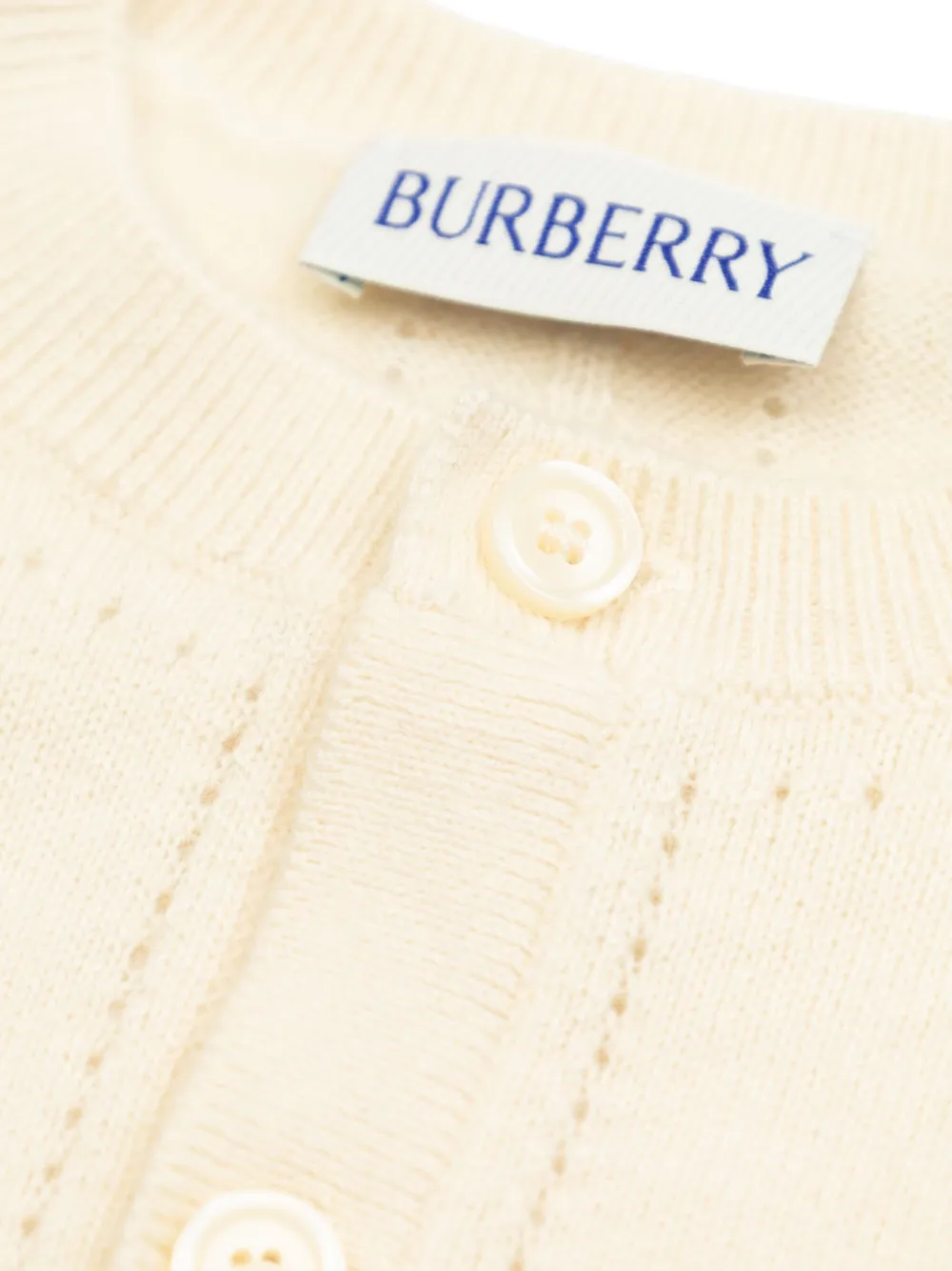 Костюм с брюками и круглым вырезом Burberry Kids, кремовый — фото 2