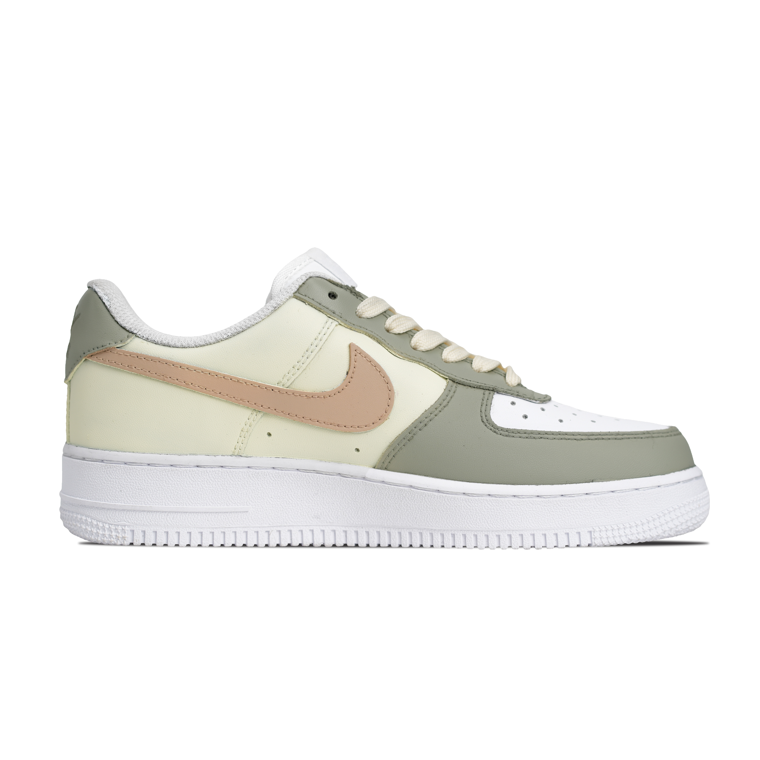 Nike Кроссовки Air Force 1 из синтетической кожи, нескользящие, на высокой подошве, мид-топ, винтажные, баскетбольные, унисекс, белые — фото 3