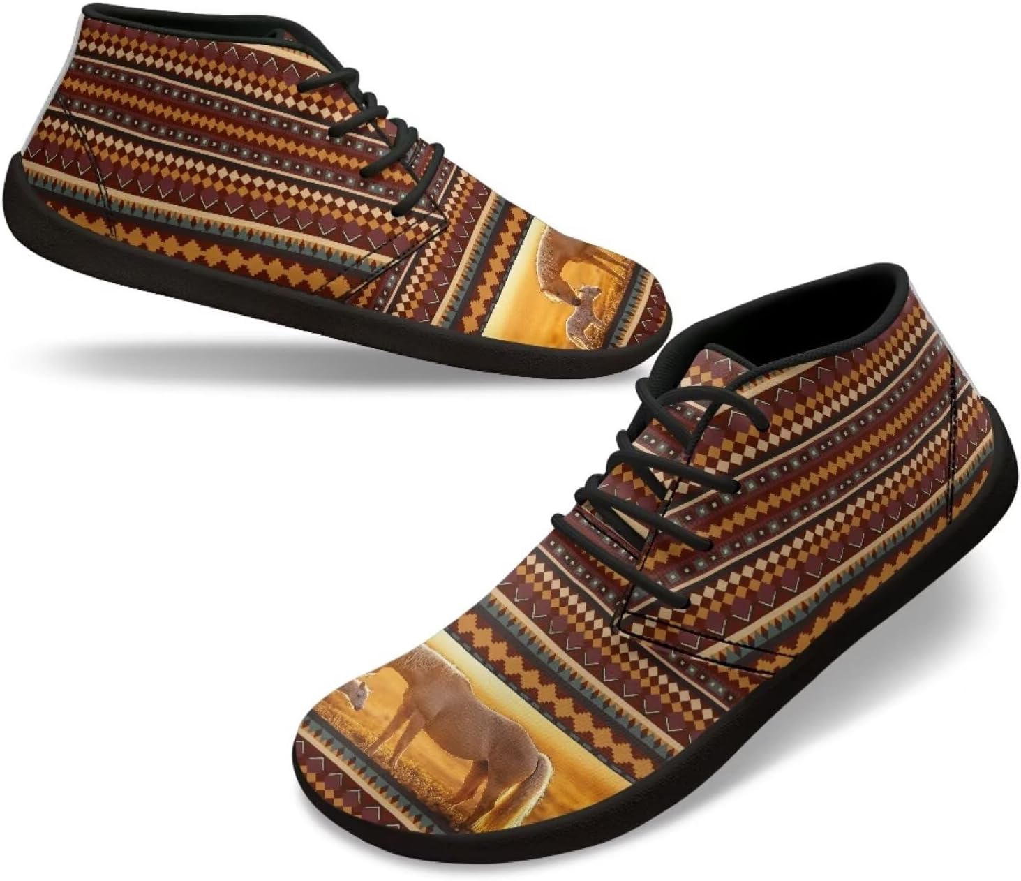 

Мужские кроссовки для ходьбы, походов, кемпинга с нулевым перепадом и противоскользящей подошвой Xixirimido, Horses