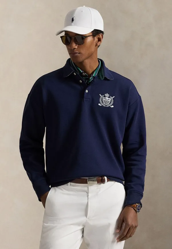 

Свободный крой, толстовка из двойной вязки с гербом. Polo Ralph Lauren, Refined Navy, Синий, Свободный крой, толстовка из двойной вязки с гербом. Polo Ralph Lauren, Refined Navy