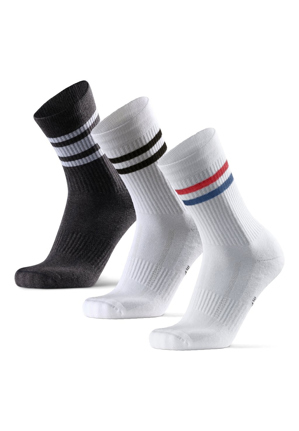 

Спортивные носки Tennis Performance Crew 3 Pack Danish Endurance, цвет grey white red blue stripes